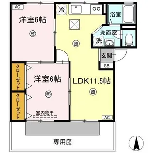 セ・マニフィックイタノ【1階】の間取り