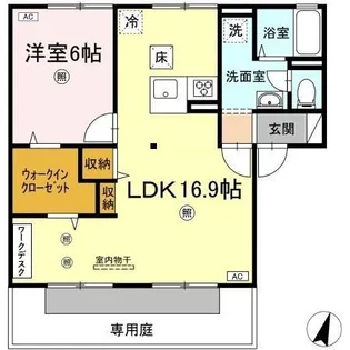 サンコーポ石井 B棟【1階】の間取り