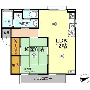 シェスタ白石【2階】の間取り