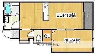 プティーシュシュ庭瀬【1階】の間取り