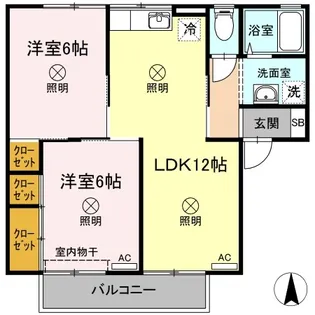 ヴェンベール浅野【2階】の間取り