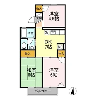 セジュール鳥形【2階】の間取り
