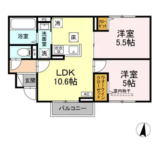 テラス倉敷【1階】の間取り