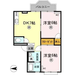 サンライフ下伊福【301号室】の間取り