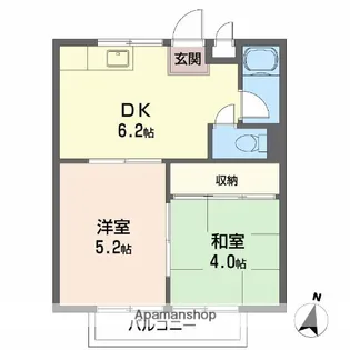 小川コーポ【2階】の間取り