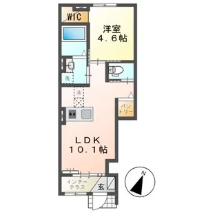 リヴェールメゾン【1階】の間取り