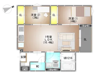 REGALEST 新福【201号室号室】の間取り