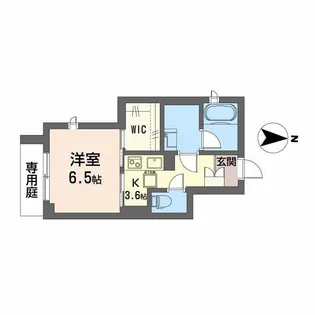 ウエストハイツ【1階】の間取り