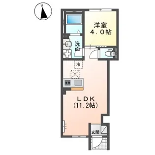 マンションアーク参番館【101号室】の間取り