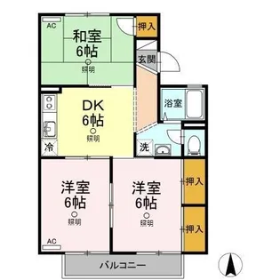 ジョイファミリー総社 B棟【2階】の間取り