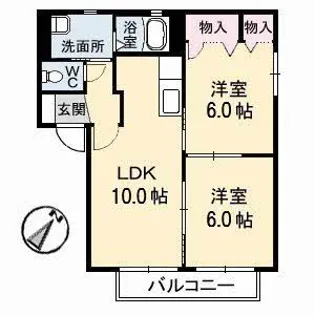 フレベールメゾン B棟【1階】の間取り