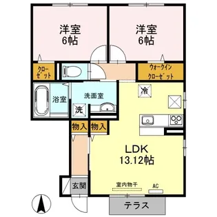 ウインズコートⅡ【1階】の間取り