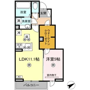 ソレアード B【1階】の間取り