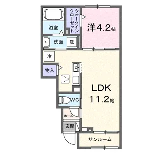 オリヴィエ【1階】の間取り