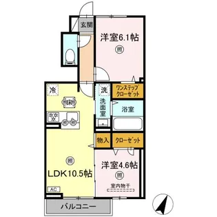 ブルック ヴィラ【1階】の間取り