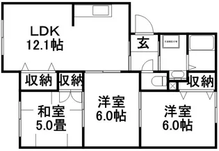 ホワイトヒルズ山陽 B棟【2階】の間取り