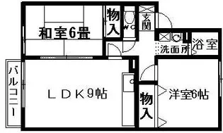 第3関ニューバリヤ【1階】の間取り