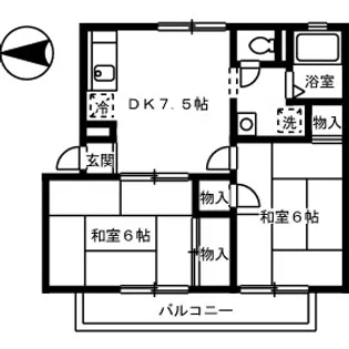 シンフォニー12【201号室】の間取り