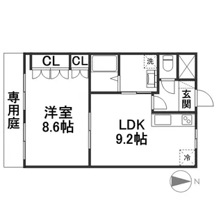 エクレセンス【1階】の間取り