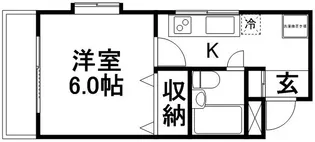 ジュネス沖新【4階】の間取り