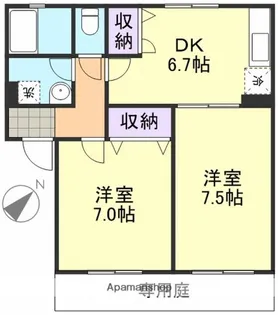 サンパティークB【1階】の間取り