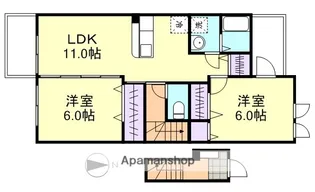 サンシャイン羽島 B棟【2階】の間取り