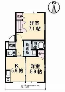 メゾン・エクランタン A棟【1階】の間取り