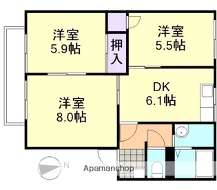 ルボアール21 B棟【2階】の間取り