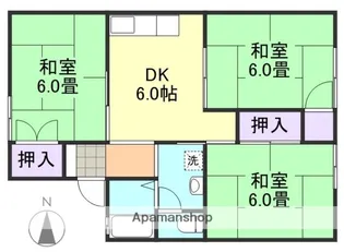 岡山県倉敷市福島【アパート】の間取り