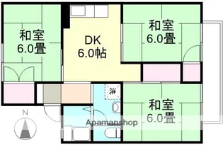 岡山県倉敷市福島【アパート】の間取り