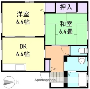ディアス水畑 A棟【1階】の間取り