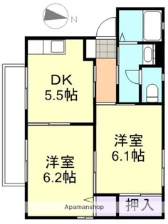サンライズフジ A棟【2階】の間取り