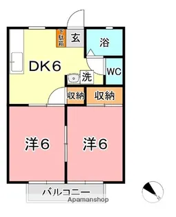 サンビレッジ大熊 A【1階】の間取り