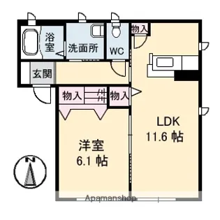 プログレス C棟【1階】の間取り