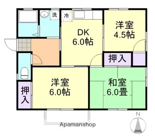 コーポ岡野 A棟【2階】の間取り