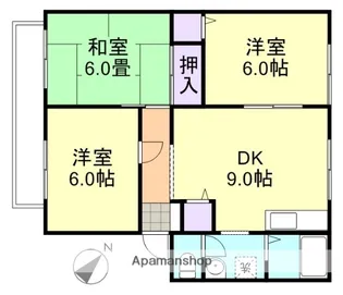 サンライフ中島 A棟【2階】の間取り