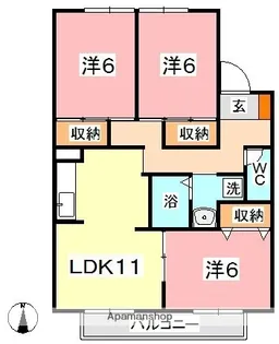 セジュール・グリーン【2階】の間取り