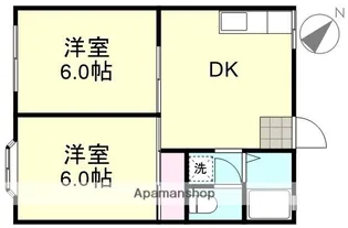 シャトレ・ウエスト B【1階】の間取り