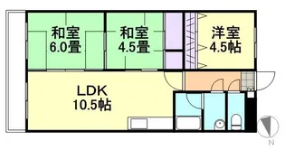 グランコート21【6階】の間取り