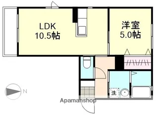 ハピネス中畝A【1階】の間取り