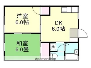 宮原コーポ大橋【1階】の間取り