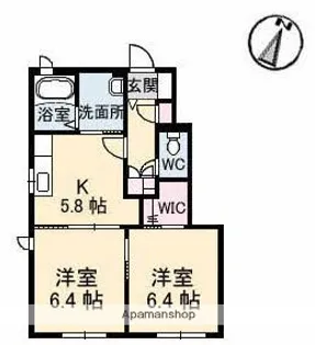 リアン B棟【1階】の間取り