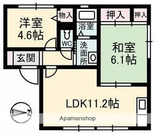 オリーブテラス A棟【1階】の間取り
