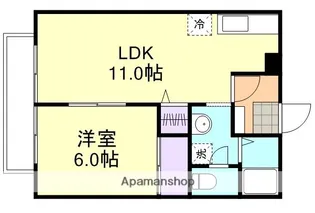 岡山県倉敷市玉島阿賀崎【アパート】の間取り