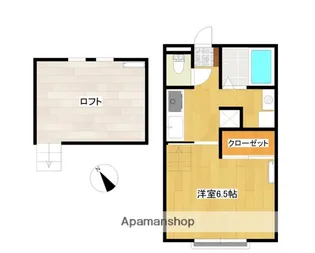 ソレイユ倉敷川【2階】の間取り
