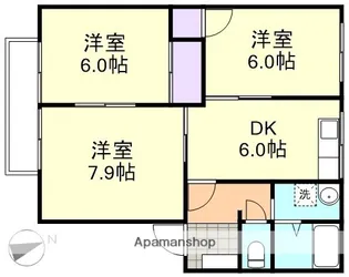 大島アパート【1階】の間取り