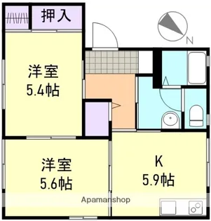 グランメイト B棟【1階】の間取り