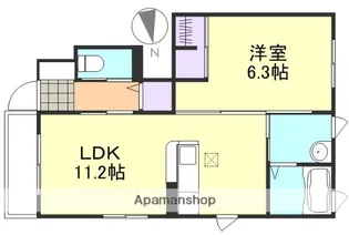 ハーレー【1階】の間取り