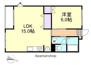 一本木ハイツ【1階】の間取り