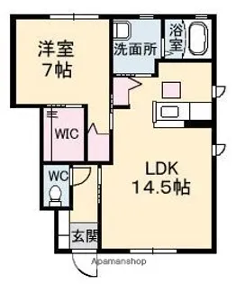 シャン・プランタン【1階】の間取り